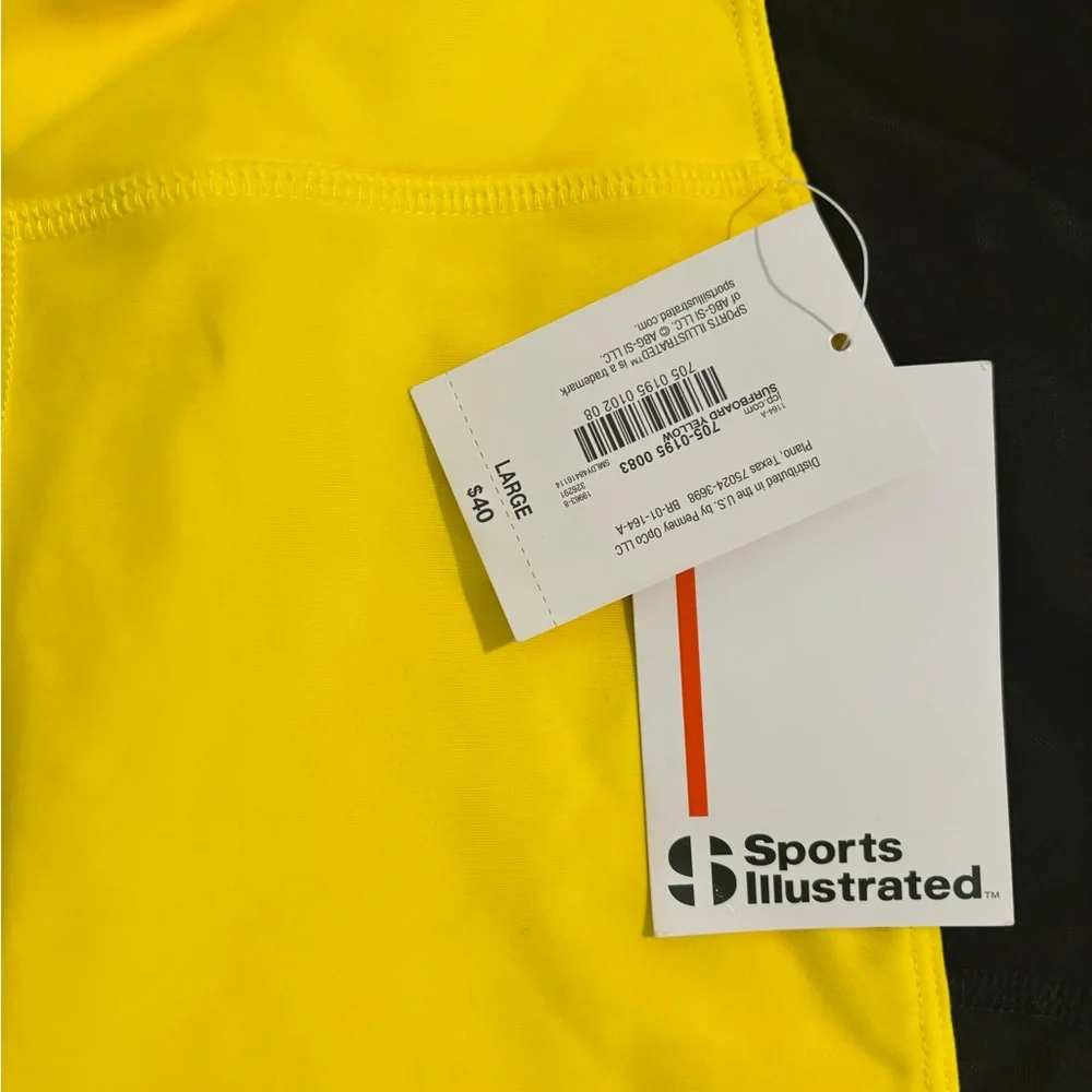 Sports Illustrated Swim Yellow and Black Set Gym Outfit - Picture 2 of 4